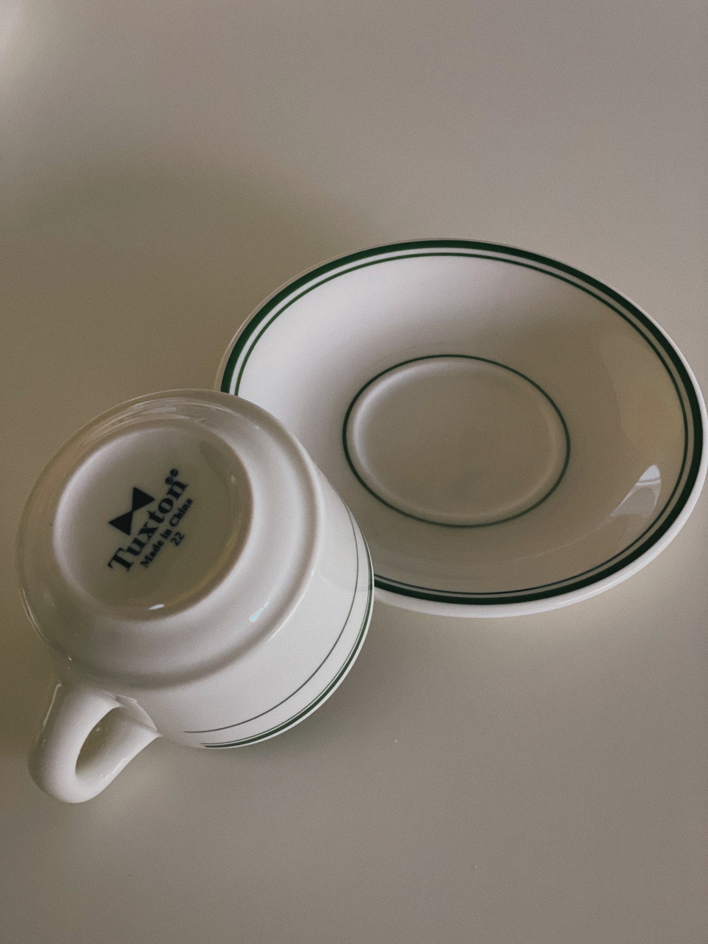 [Tuxton] Stackable Cup + Saucer Set