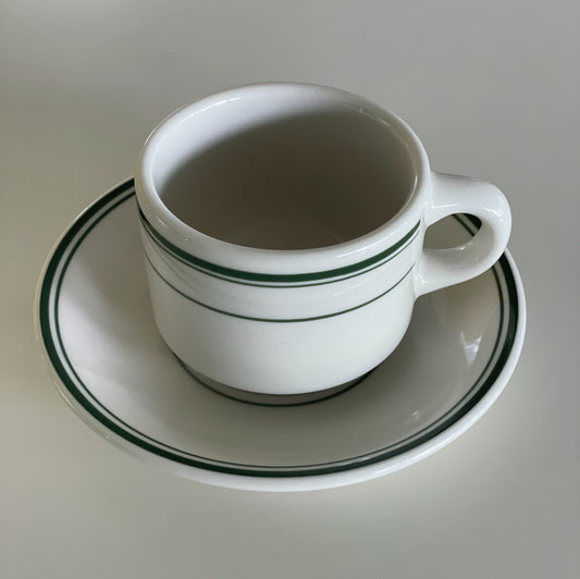 [Tuxton] Stackable Cup + Saucer Set